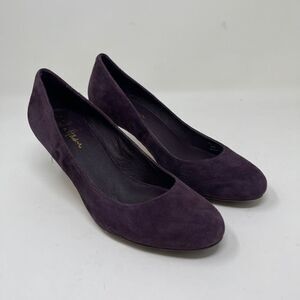Cole Haan Women's Air Talia 95 Pump Slip On Heels Suede Violet Size 7.5B